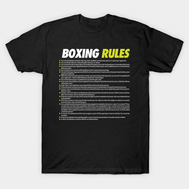 Boxing Rules T-Shirt by Bobtees